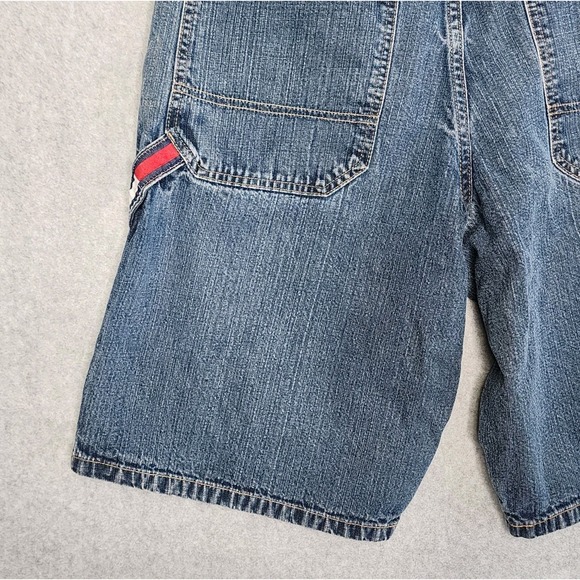 VINTAGE Tommy Hilfiger Shorts Men 34 Blue Jorts Carpenter Baggy Hip Hop Skater - Picture 7 of 11